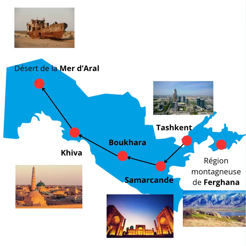 carte ouzbékistan perle magique d'orient