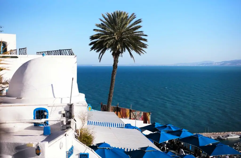 Sidi bou Saïd le coucher de soleil tunisien