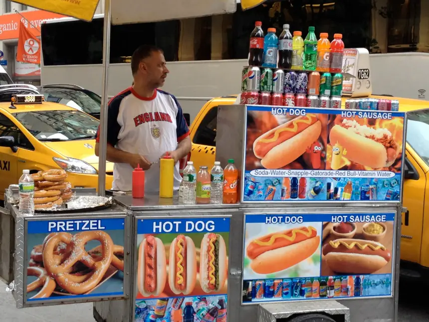 budget New York hot dog