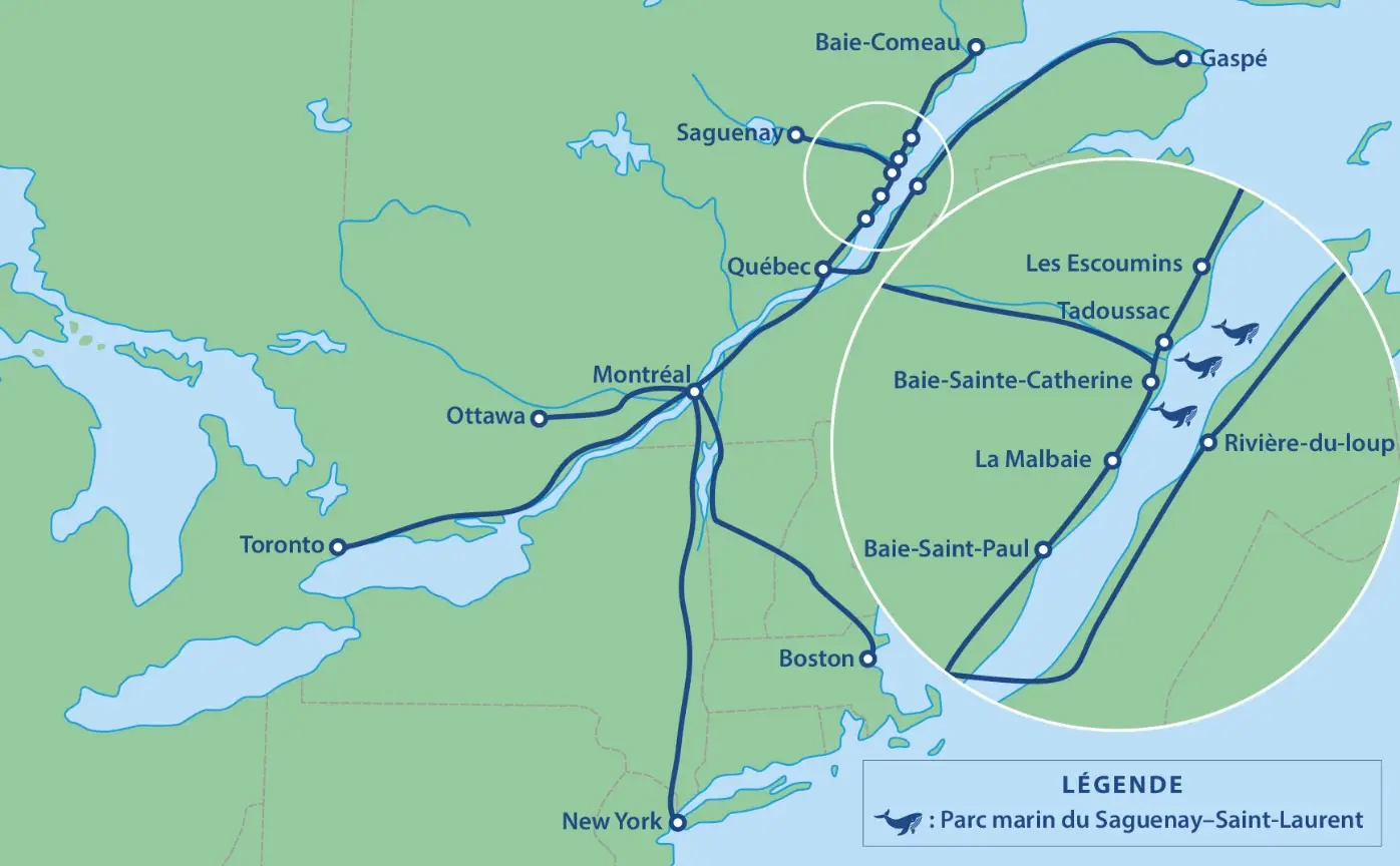 tadoussac baleines carte