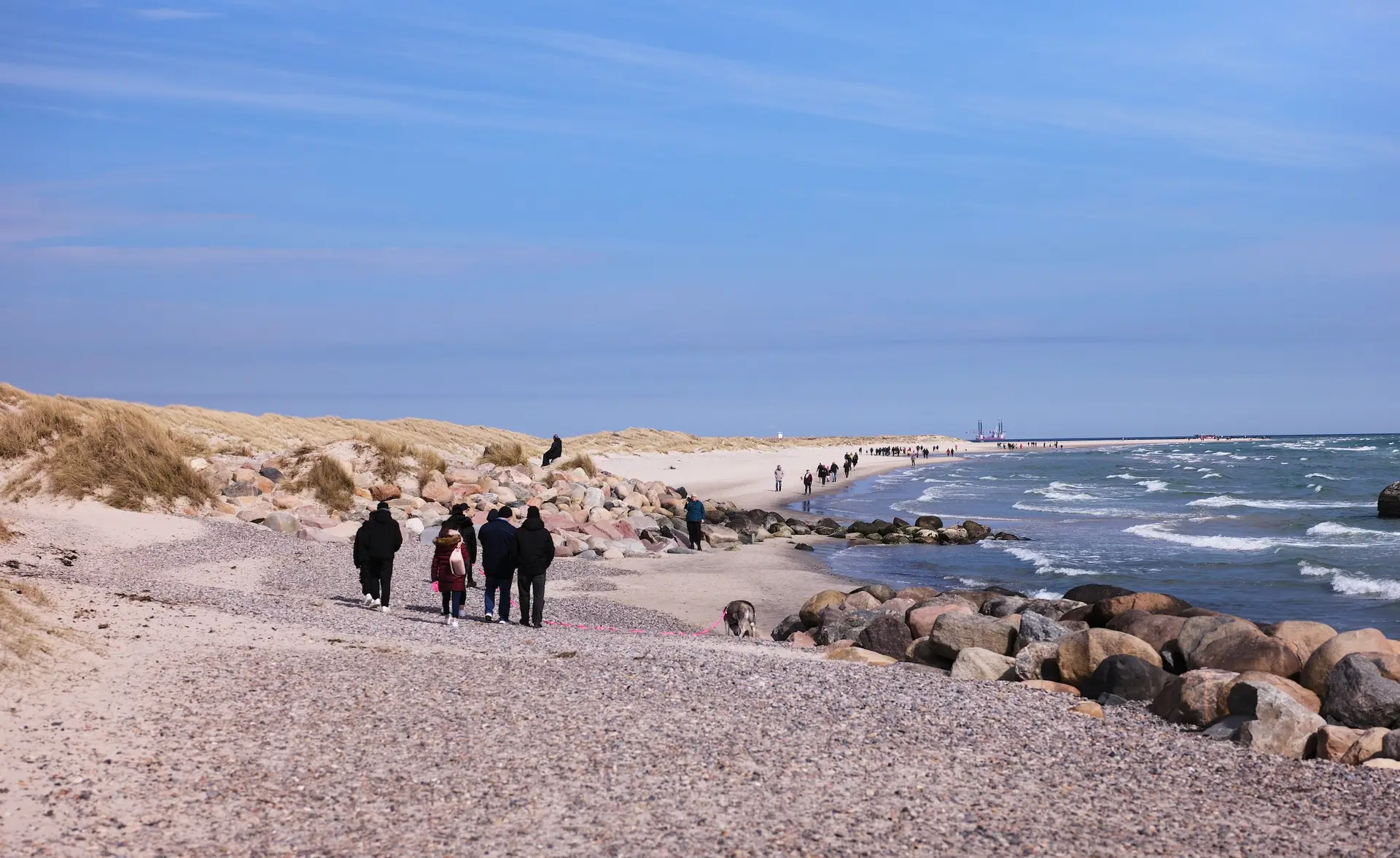 Grenen dunes du danemark marche sur la plage