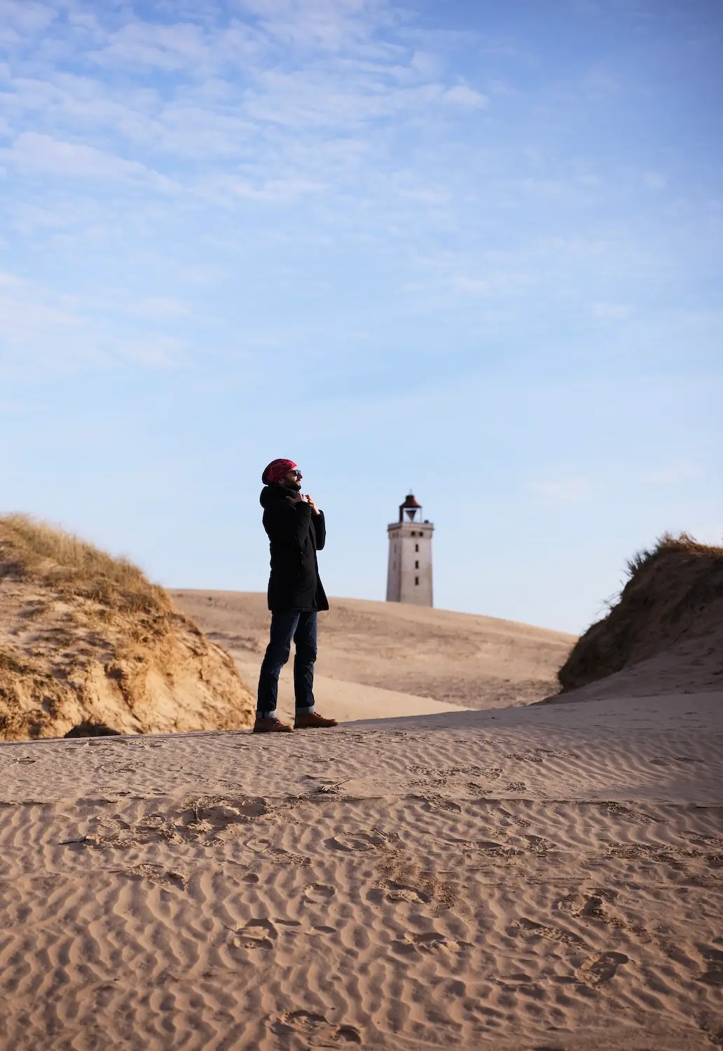 autoportrait devant le phare du rubjerg knude danemark