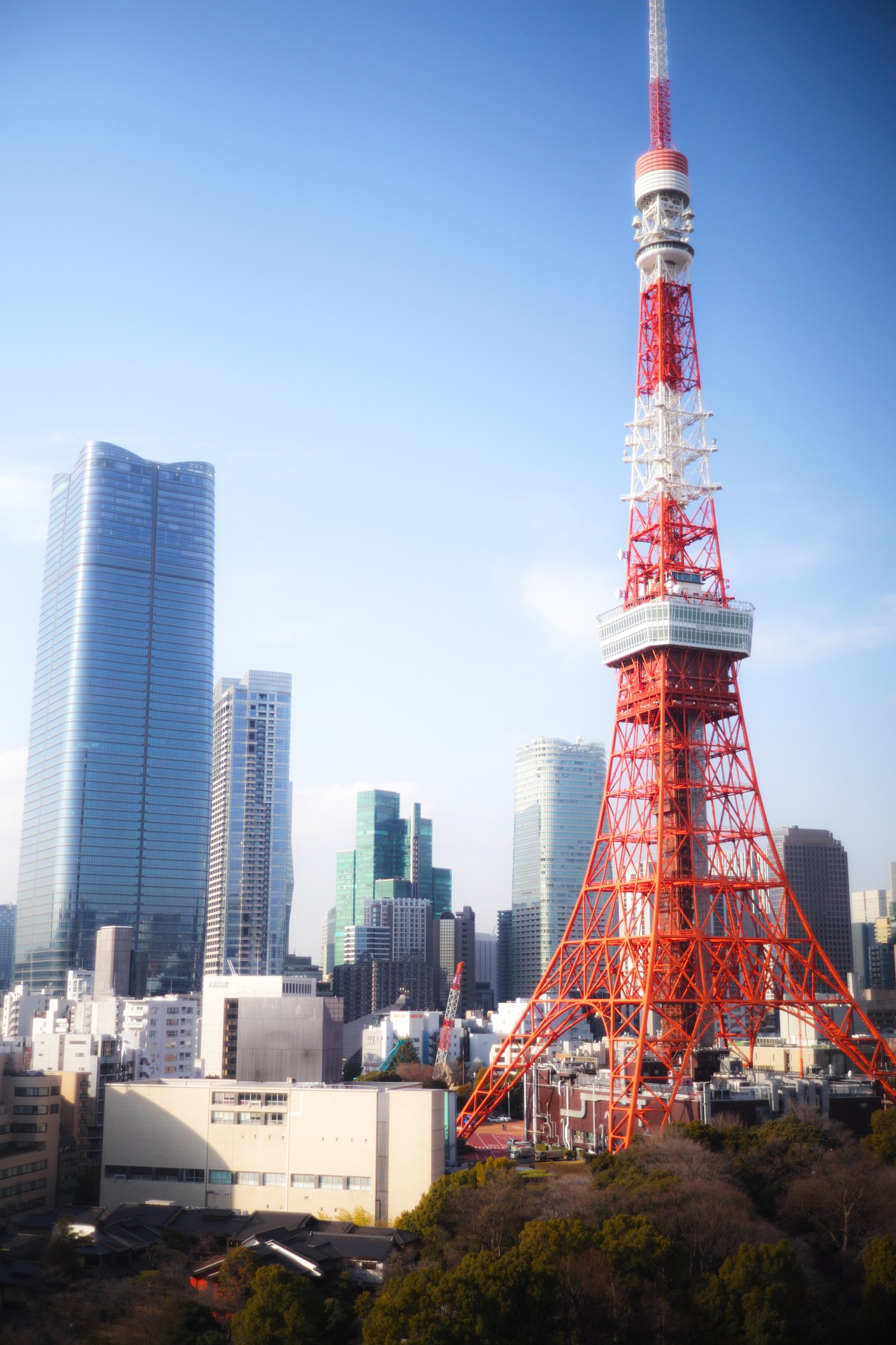 Vue de la tour de tokyo depuis le prince park tower