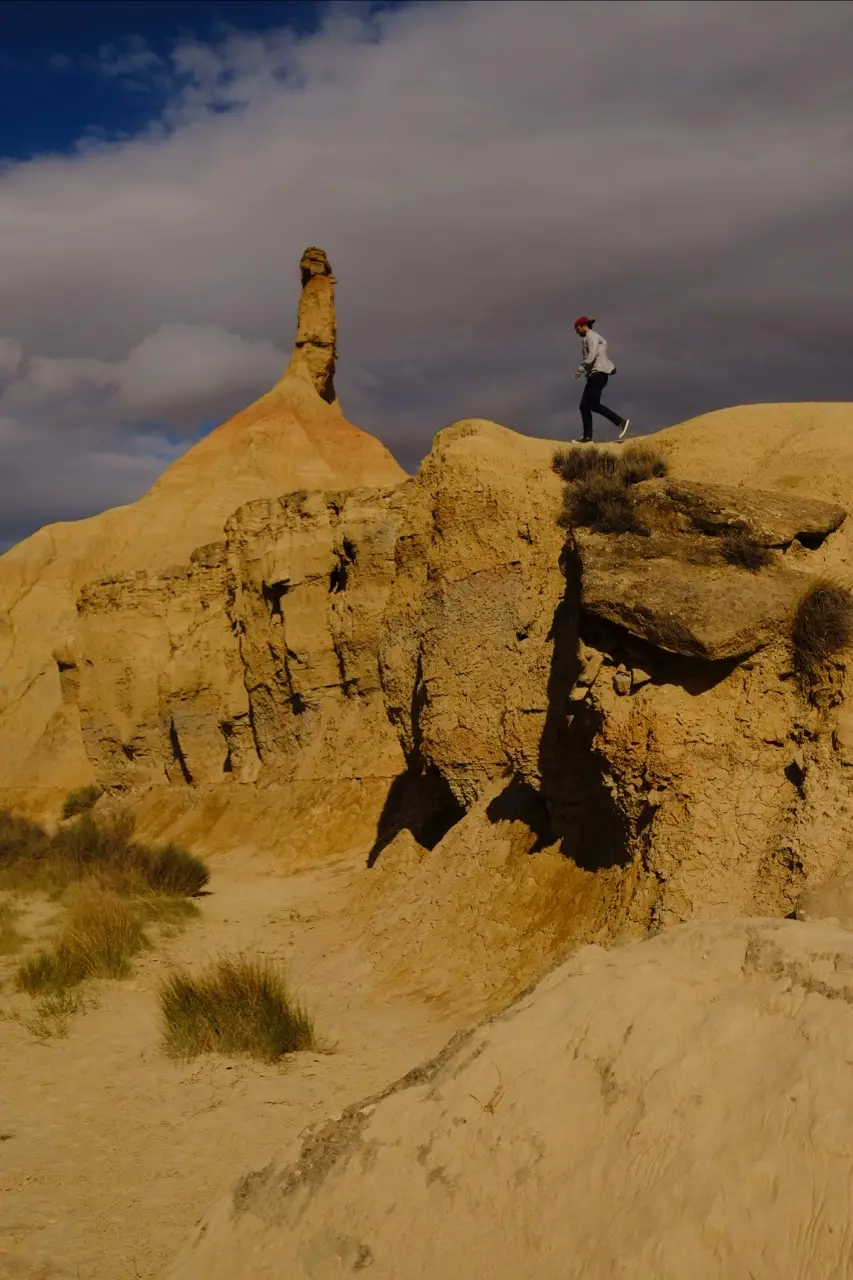 autoportrait en haut du désert des bardenas reales