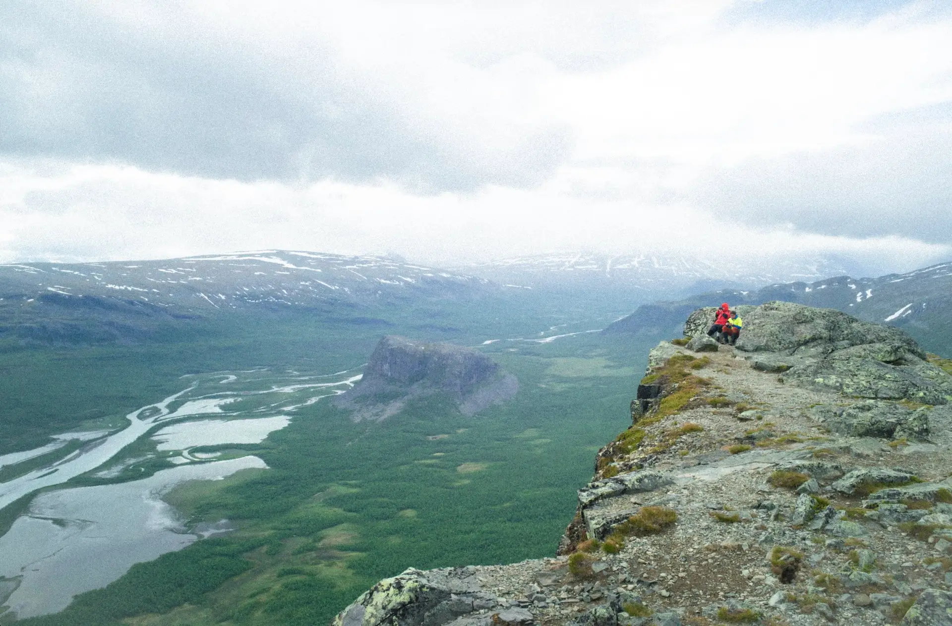 sarek parc national en haut du skierfe