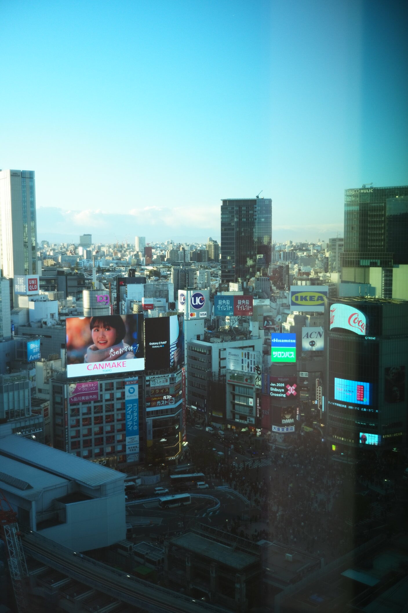 carrefour de Shibuya vu d'en haut