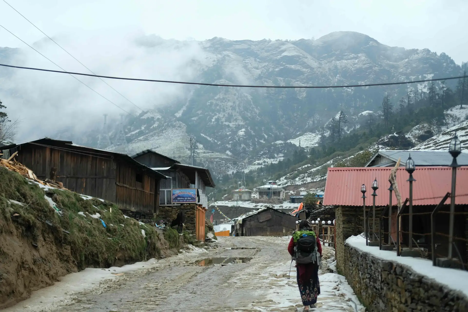 La crête de Nagarkot au petit matin, panorama sur les chaînes himalayennes