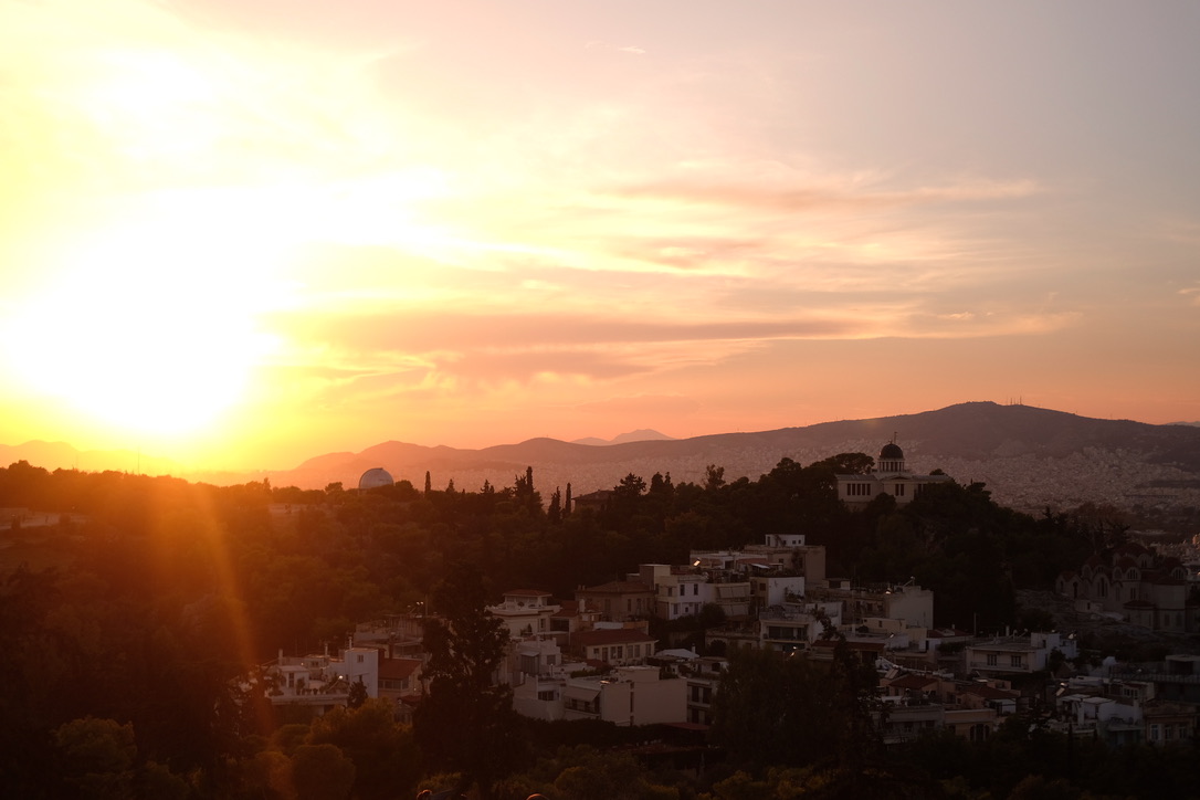 grèce lumière dorée du soir